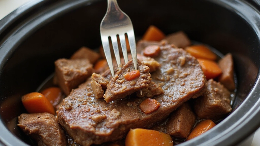 Easy Pot Roast Crock Pot Recipes Ready in the Morning - Step 6: Check for Doneness