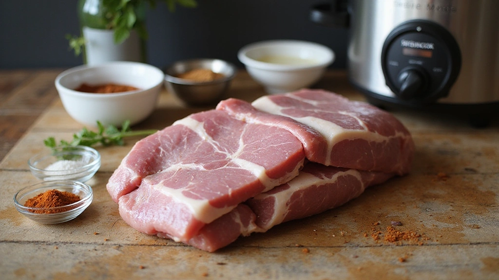 Easy Pulled Pork Crock Pot Recipes Ready Overnight - Step 1: Prepare Ingredients