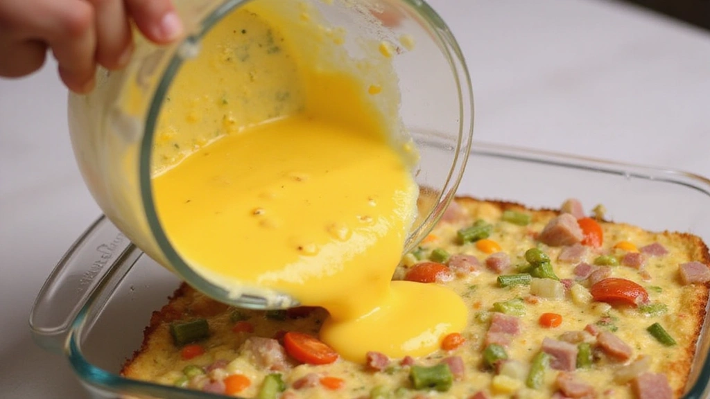 Egg Casserole Recipes: Easy Breakfast and Brunch Casserole Ideas for Your Family - Step 6: Pour into Baking Dish