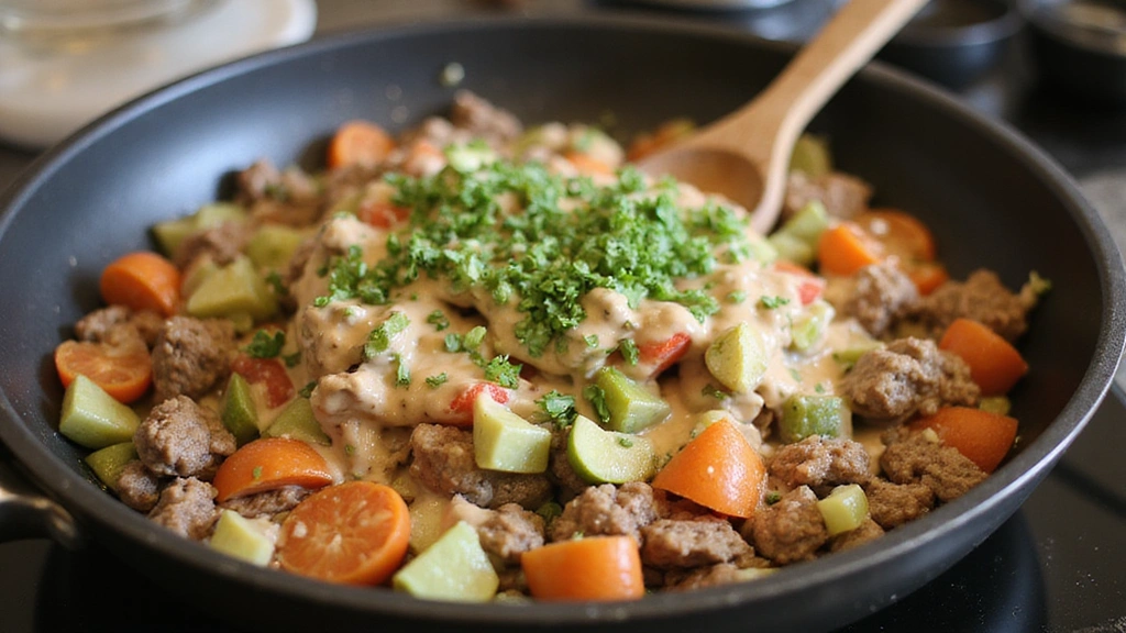 Hamburger Casserole Recipes: Hearty Ground Beef Casseroles for Budget-Friendly Family Meals - Step 4: Add Vegetables and Sauce