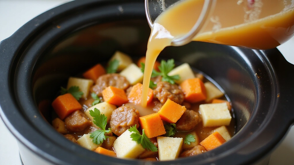 Light and Fresh Summer Crockpot Recipes - Step 4: Add Vegetable Broth