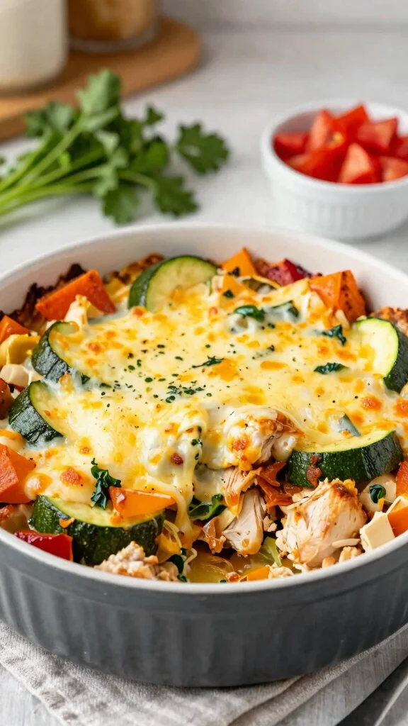 16 Cheesy Chicken Casserole Recipes for Family Dinners - 10. Cheesy Chicken and Zucchini Casserole 1