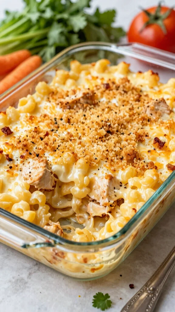 16 Cheesy Chicken Casserole Recipes for Family Dinners - 11. Cheesy Chicken Mac and Cheese Casserole 1