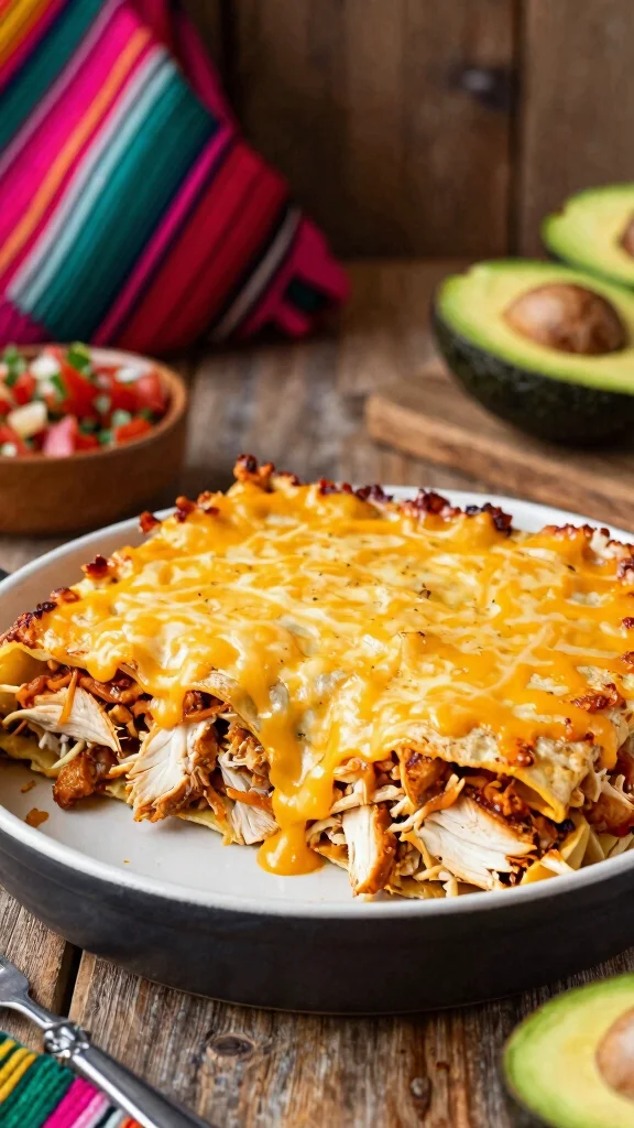 16 Cheesy Chicken Casserole Recipes for Family Dinners - 12. Cheesy Chicken Tortilla Casserole 1