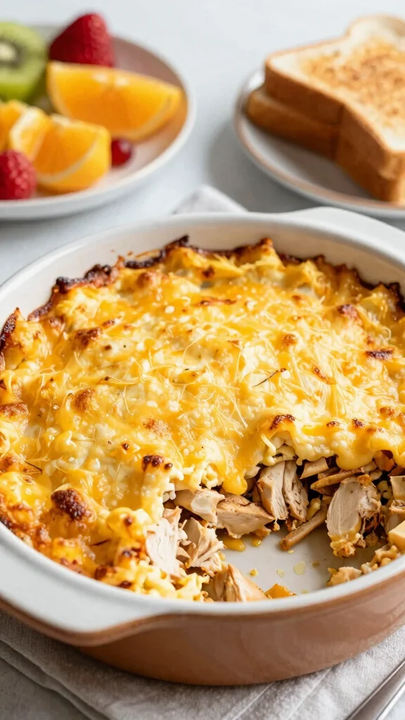 16 Cheesy Chicken Casserole Recipes for Family Dinners - 16. Cheesy Chicken and Egg Casserole 1