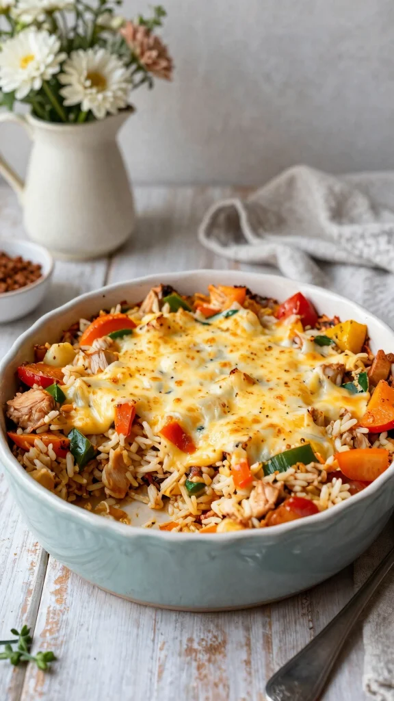 16 Cheesy Chicken Casserole Recipes for Family Dinners - 4. Cheesy Chicken and Rice Casserole 1