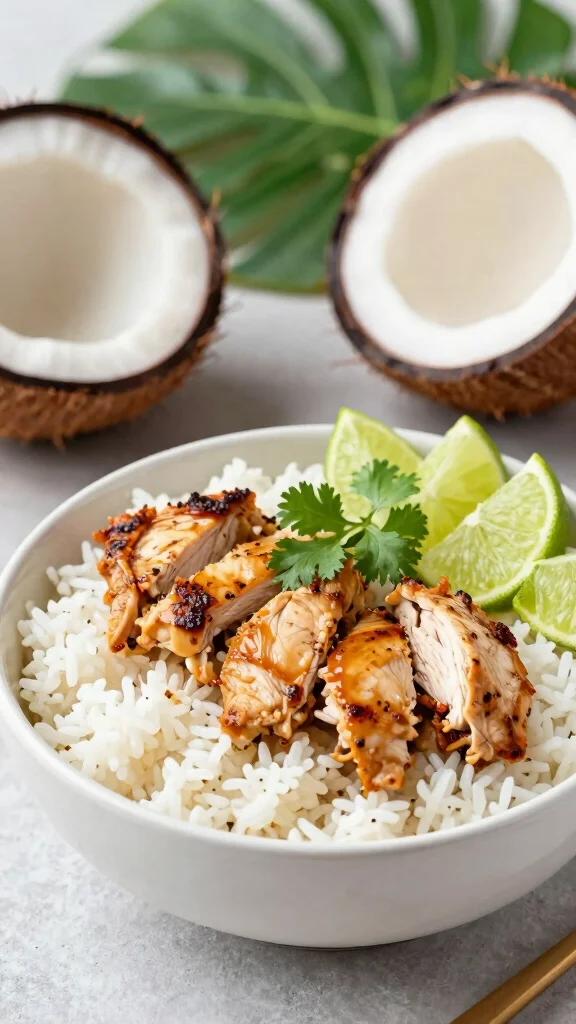 16 Chicken Rice Bowl Recipes for Comfort Meals - 10. Coconut Lime Chicken Rice Bowl 1