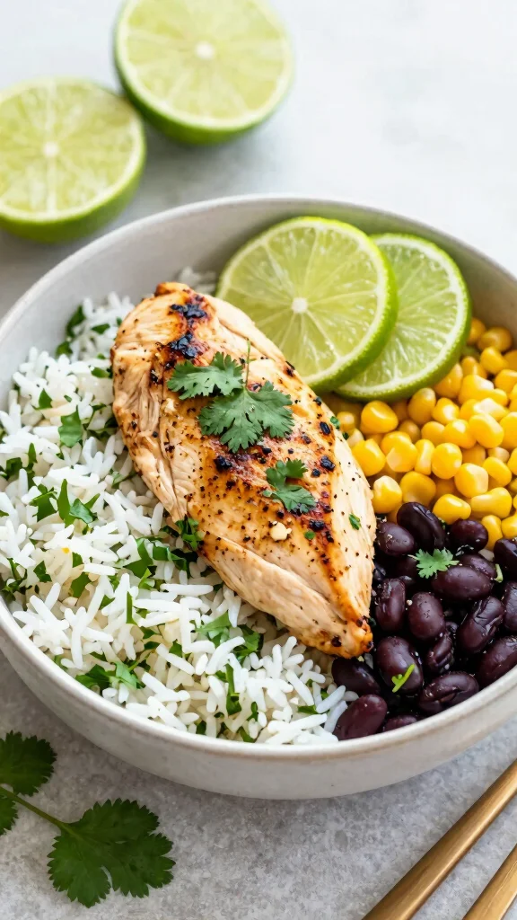 16 Chicken Rice Bowl Recipes for Comfort Meals - 4. Cilantro Lime Chicken Rice Bowl 1