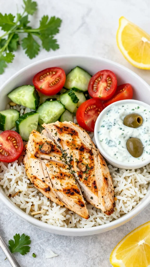 16 Chicken Rice Bowl Recipes for Comfort Meals - 6. Mediterranean Chicken Rice Bowl 1
