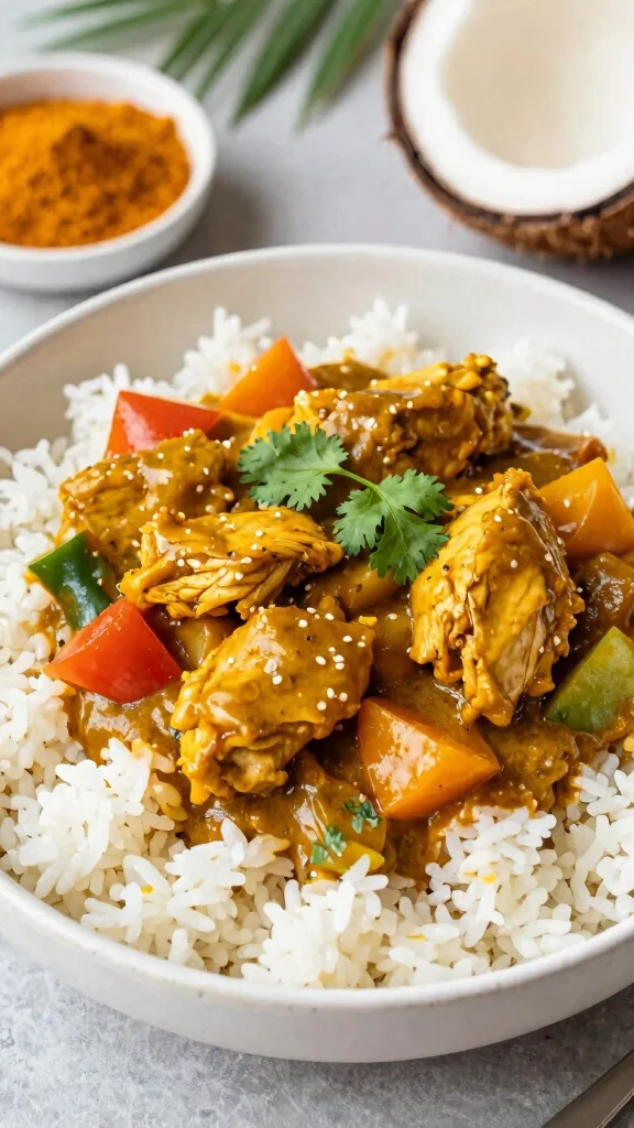 16 Chicken Rice Bowl Recipes for Comfort Meals - 9. Curry Chicken Rice Bowl 1