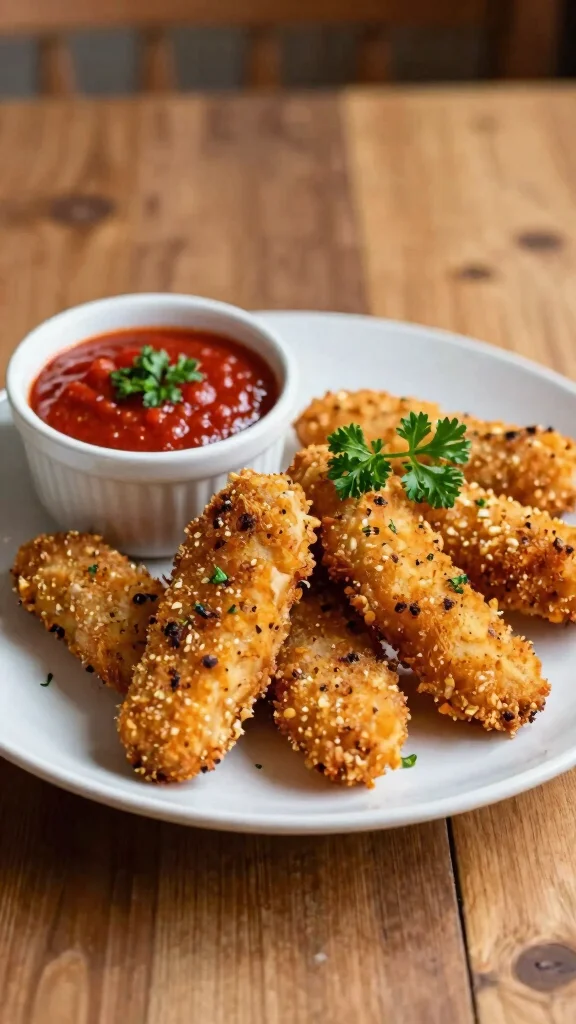 16 Chicken Tenders Recipes That Kids Adore - 15. Garlic Parmesan Chicken Tenders 1
