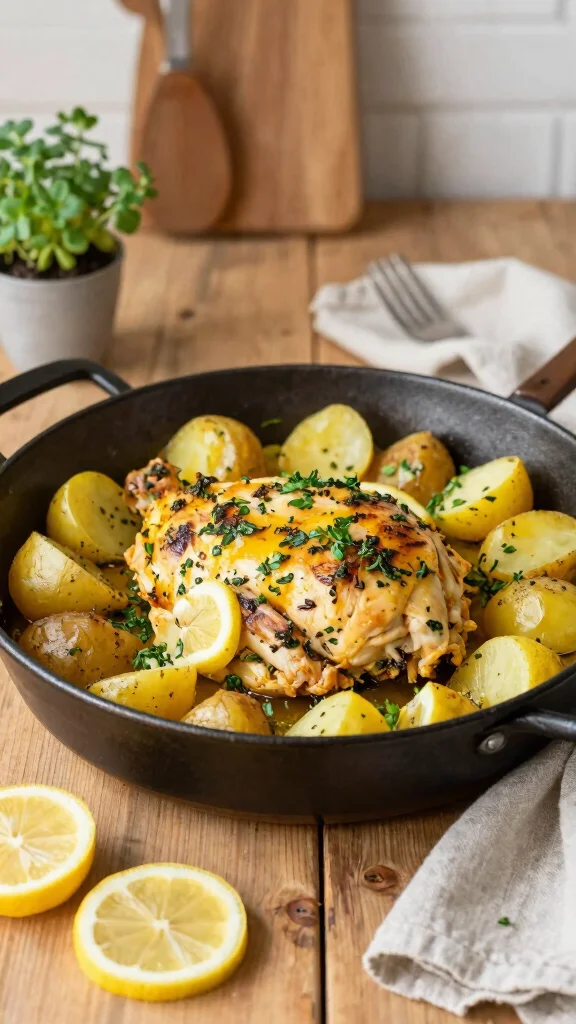 16 Chicken and Potato Recipes for Comfort Food Fans - 1. One-Pan Lemon Herb Chicken and Potatoes 1