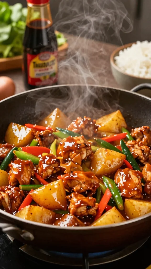 16 Chicken and Potato Recipes for Comfort Food Fans - 10. Teriyaki Chicken and Potato Stir-Fry 1