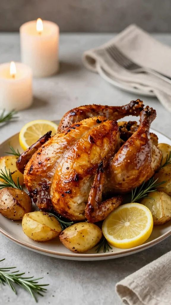 16 Chicken and Potato Recipes for Comfort Food Fans - 11. Lemon Garlic Roast Chicken with Rosemary Potatoes 1