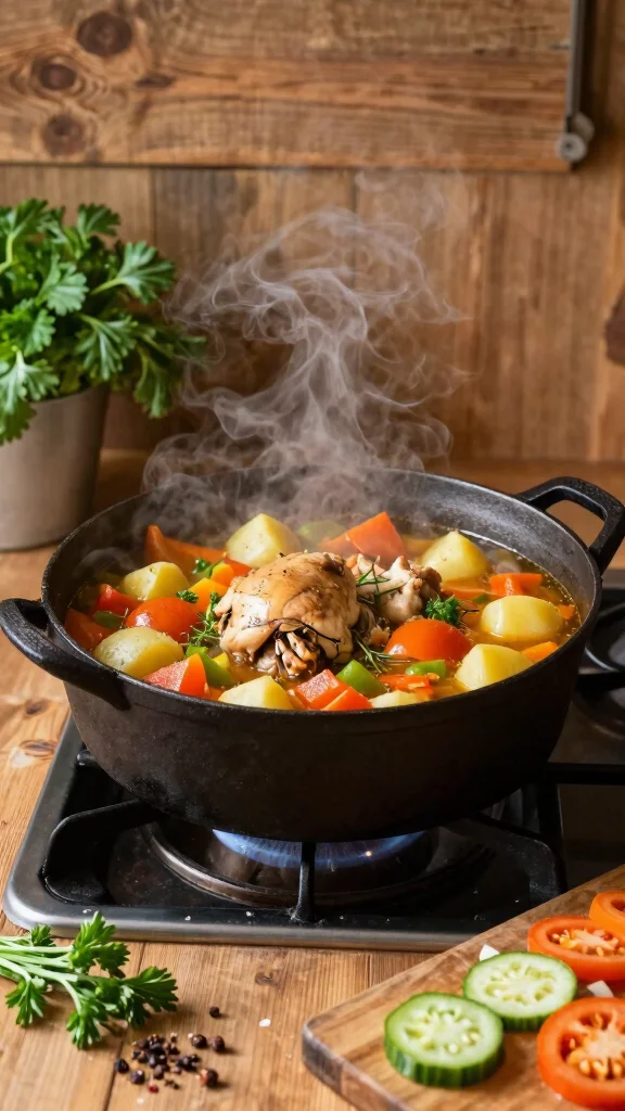 16 Chicken and Potato Recipes for Comfort Food Fans - 4. Rustic Chicken and Potato Stew 1