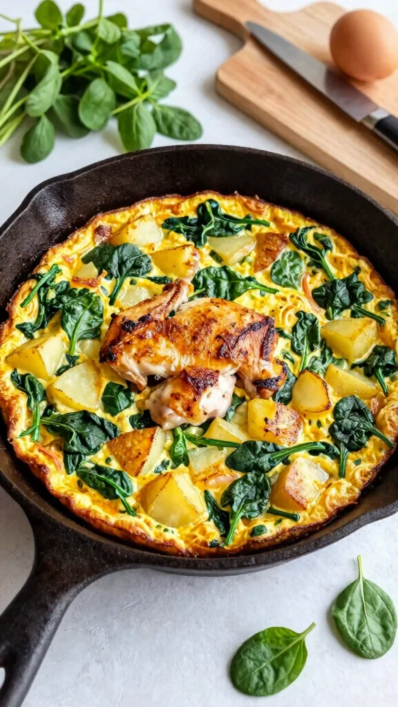 16 Chicken and Potato Recipes for Comfort Food Fans - 8. Chicken and Potato Frittata 1