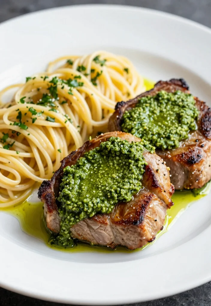 16 Easy Baked Pork Chops Oven Boneless: Weeknight Dinner - 12. Pesto Stuffed Pork Chops 1
