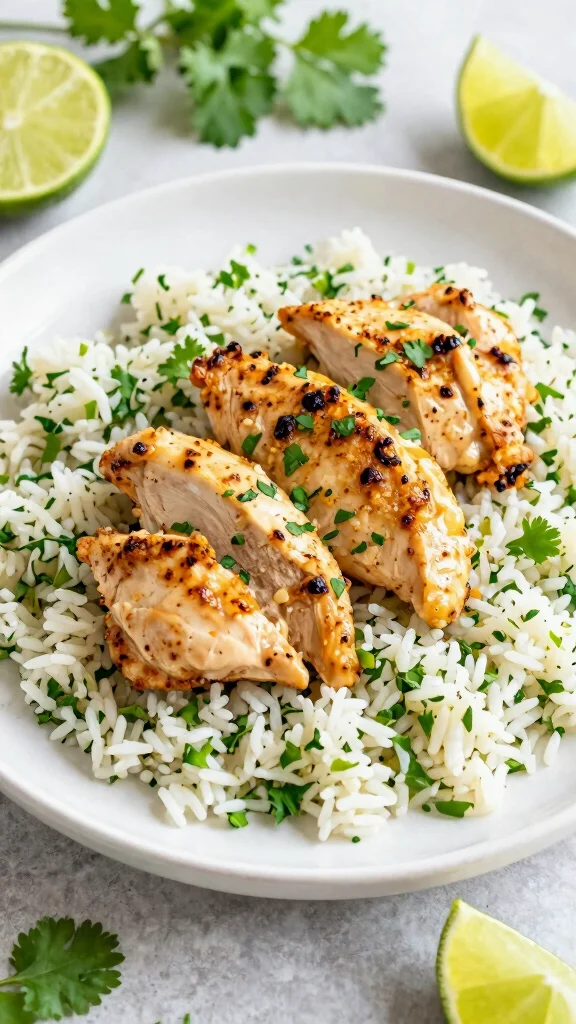 16 Garlic Butter Chicken Recipes That Melt in Your Mouth - 13. Garlic Butter Chicken with Cilantro Lime Rice 1