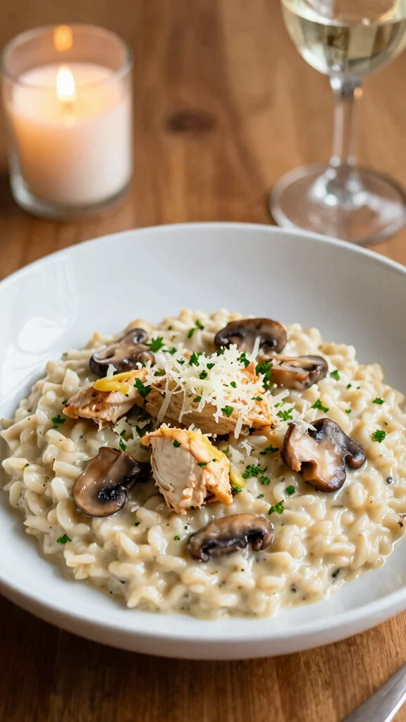 16 Garlic Butter Chicken Recipes That Melt in Your Mouth - 6. Garlic Butter Chicken and Mushroom Risotto 1