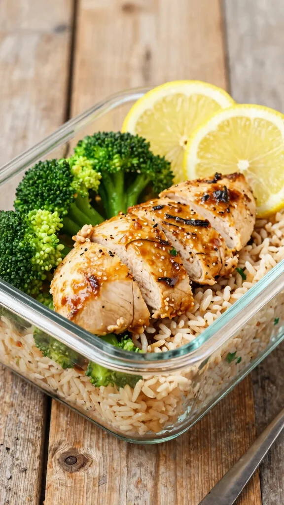 16 Healthy Chicken Meal Prep Ideas for the Week - 1. Zesty Lemon Garlic Chicken Bowls 1