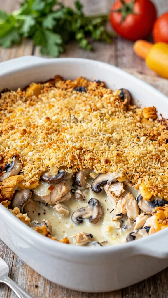 16 Healthy Chicken Meal Prep Ideas for the Week - 11. Creamy Chicken and Mushroom Casserole 1