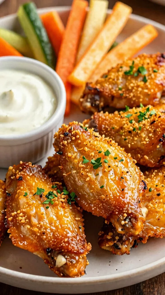 16 Healthy Chicken Meal Prep Ideas for the Week - 16. Baked Garlic Parmesan Chicken Wings 1
