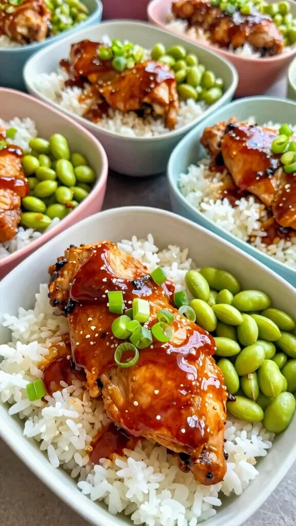16 Healthy Chicken Meal Prep Ideas for the Week - 4. Teriyaki Chicken Rice Bowls 1