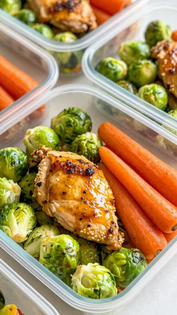 16 Healthy Chicken Meal Prep Ideas for the Week - 9. Honey Mustard Chicken Meal Prep 1