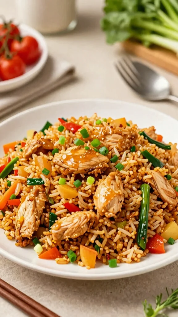 16 Honey Garlic Chicken Recipes Everyone Craves - 12. Honey Garlic Chicken Fried Rice 1