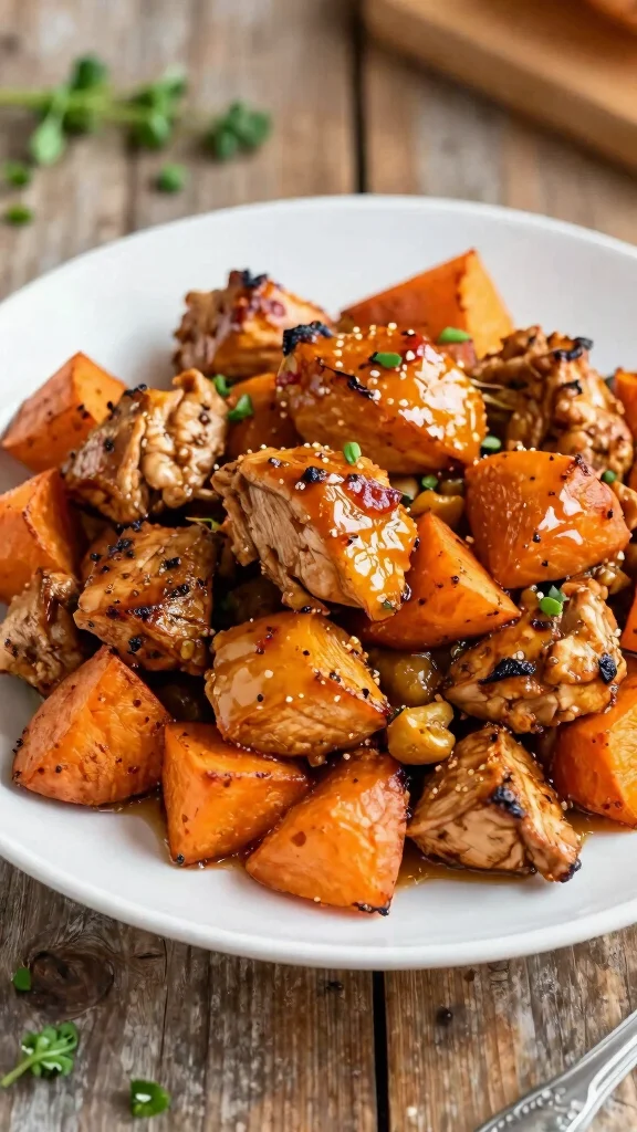 16 Honey Garlic Chicken Recipes Everyone Craves - 6. Honey Garlic Chicken and Sweet Potatoes 1