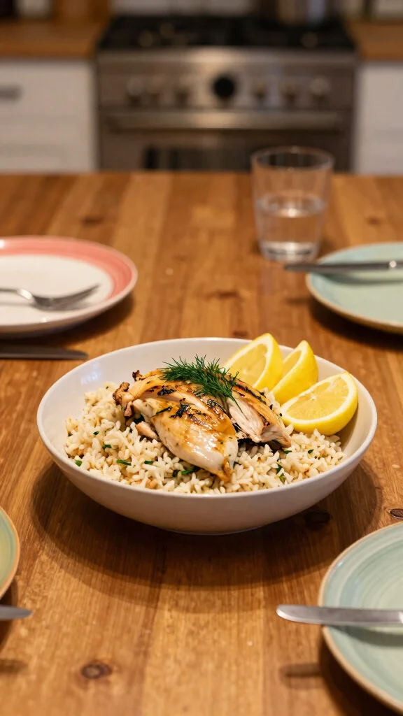 16 Lemon Chicken Recipes Full of Fresh Flavor - 11. Lemon Dill Chicken and Rice 1