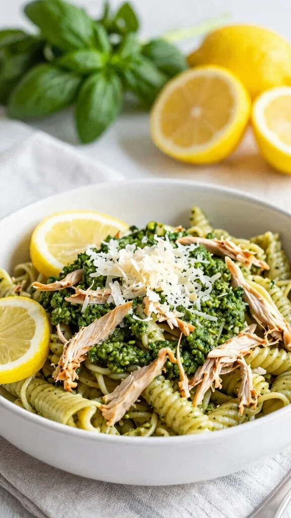 16 Lemon Chicken Recipes Full of Fresh Flavor - 13. Lemon Pesto Chicken Pasta 1