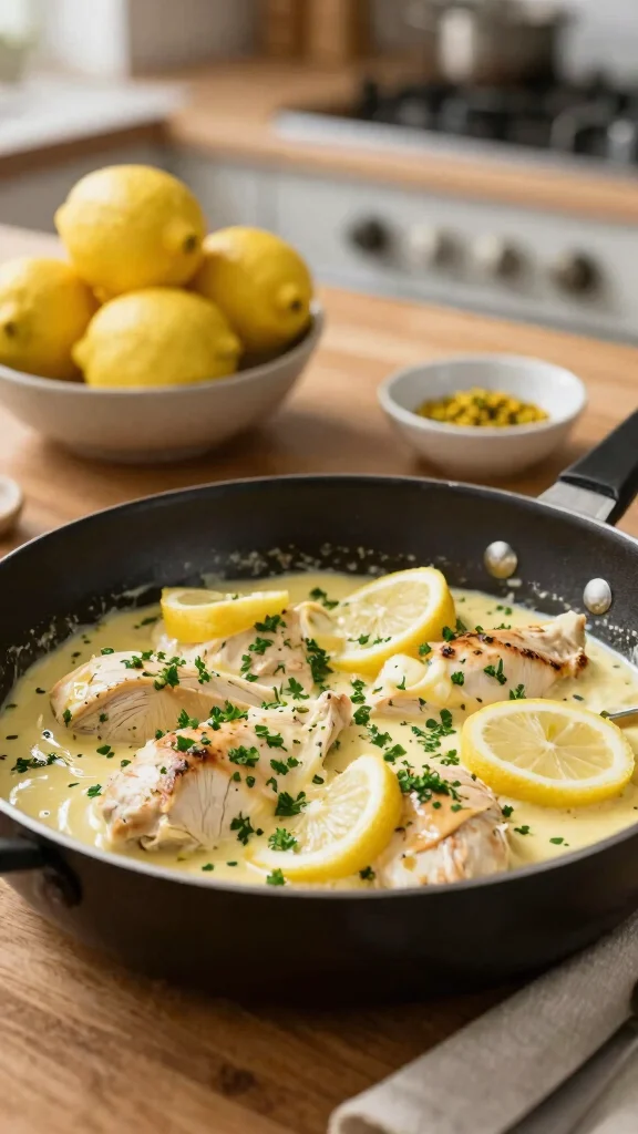 16 Lemon Chicken Recipes Full of Fresh Flavor - 2. Creamy Lemon Chicken Skillet 1