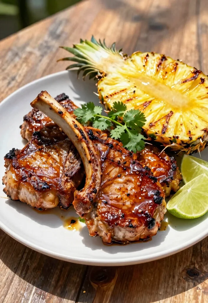 17 Best Grilled Pork Chops Bone In: Outdoor Cooking at Its Best - 2. Sweet and Spicy Pineapple Glaze 1