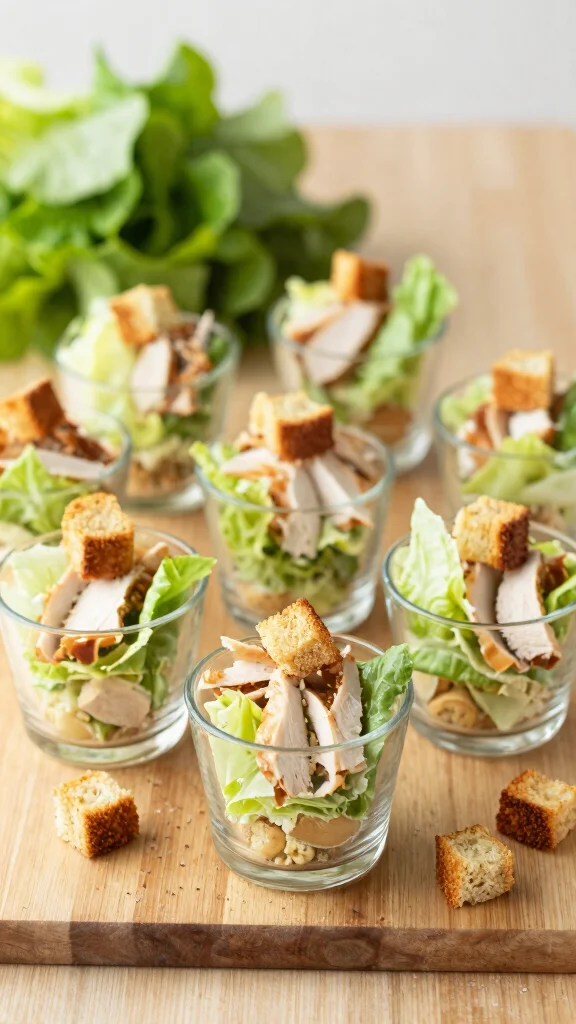 17 Chicken Appetizer Recipes for Any Occasion - 16. Chicken Caesar Salad Bites 1