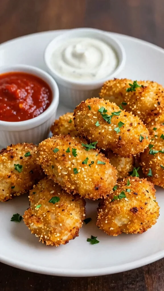 17 Chicken Appetizer Recipes for Any Occasion - 9. Garlic Parmesan Chicken Bites 1
