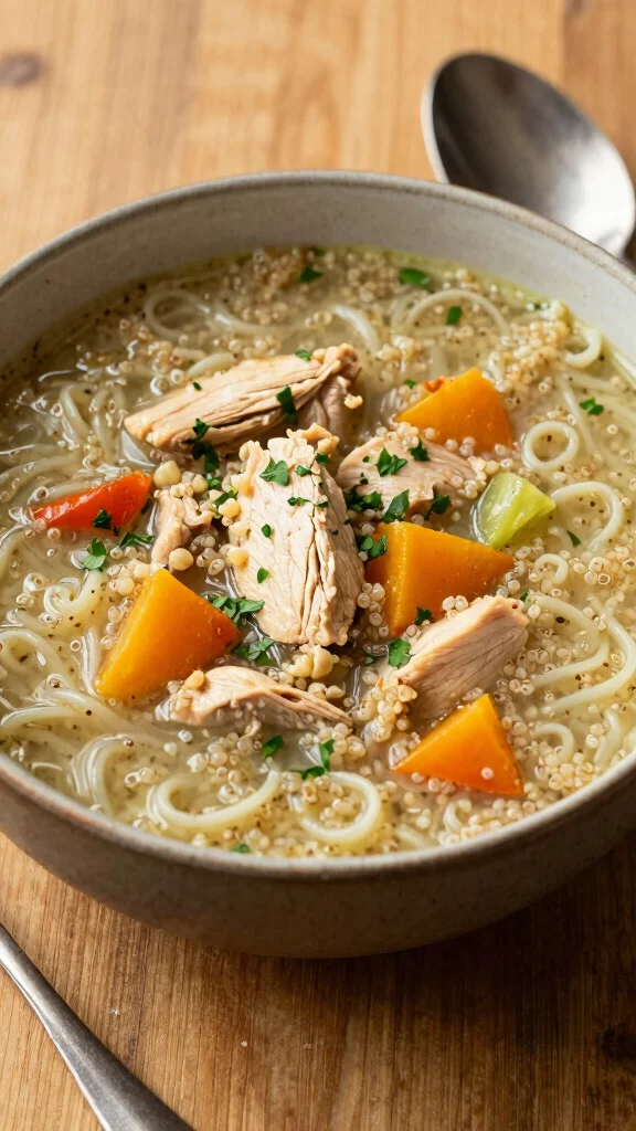 17 Chicken Noodle Recipes Better Than Takeout - 14. Chicken Noodle Soup with Quinoa 1