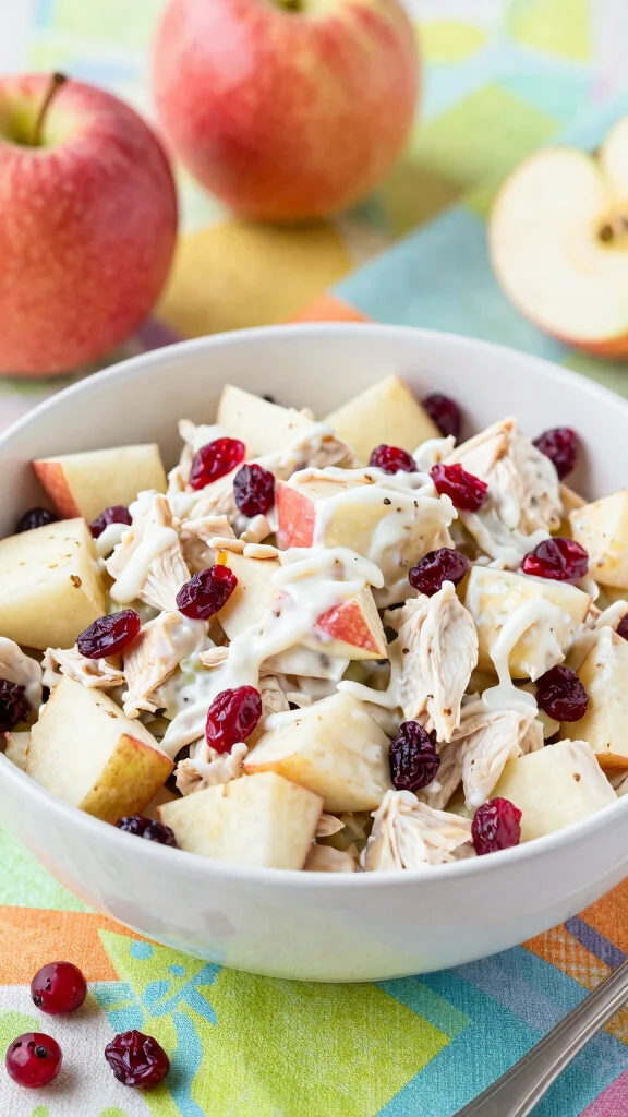17 Chicken Salad Recipes That Are Fresh & Tasty - 15. Chicken Salad with Apple and Cranberry 1