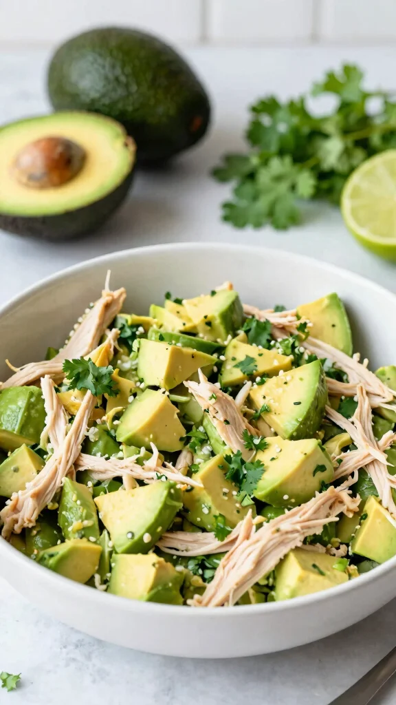17 Chicken Salad Recipes That Are Fresh & Tasty - 2. Avocado Chicken Salad 1