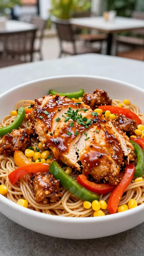 17 Chicken Stir-Fry Noodle Recipes Full of Flavor - 14. BBQ Chicken Noodle Stir Fry 1