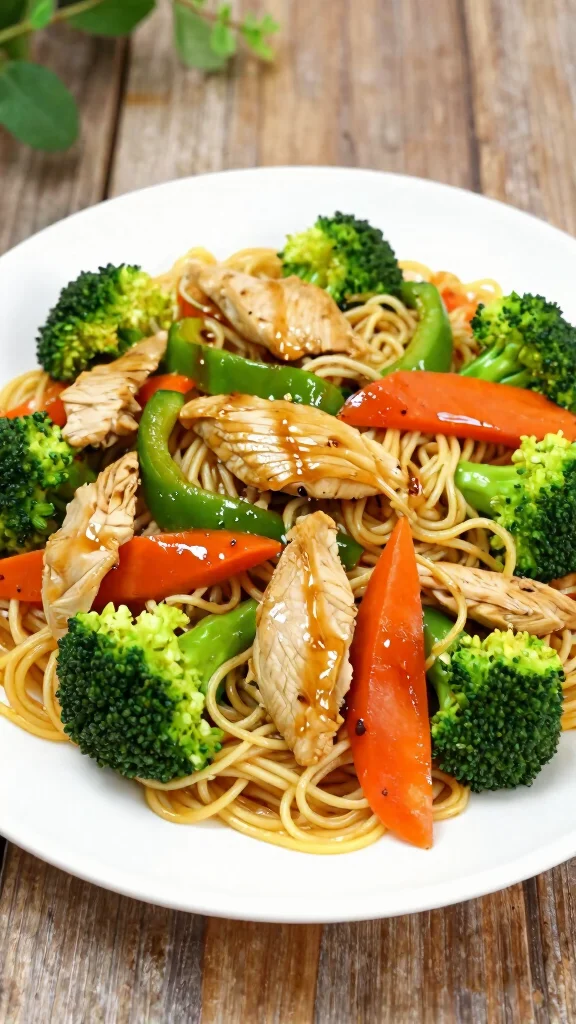 17 Chicken Stir-Fry Noodle Recipes Full of Flavor - 6. Chicken and Veggie Noodle Stir Fry 1