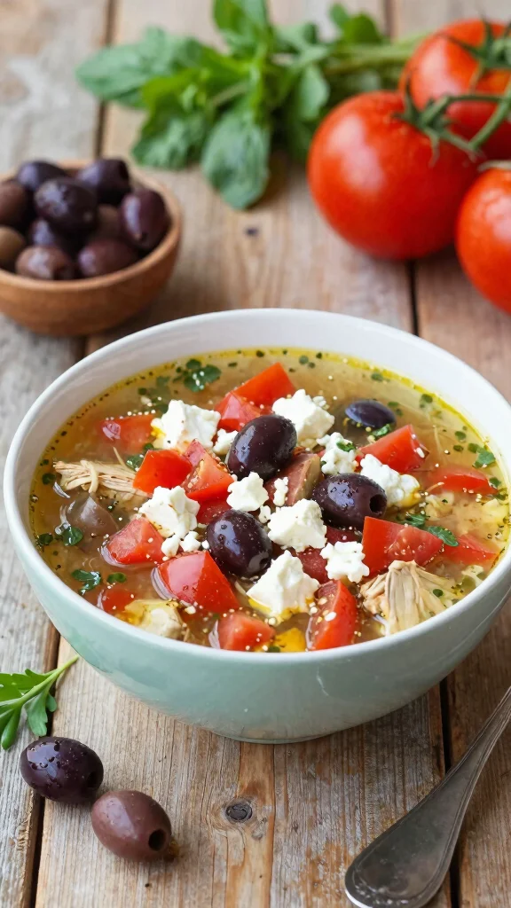 17 Creamy & Comforting Chicken Soup Recipes for Weight Loss - 9. Mediterranean Chicken Soup 1