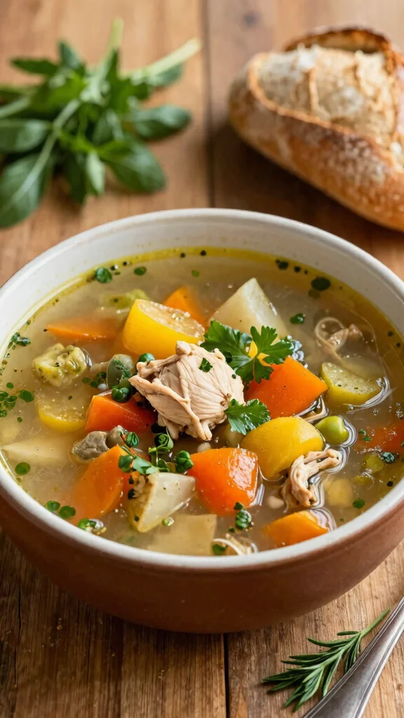 17 Delicious Chicken Soup Recipes for Cozy Days - 7. Rustic Chicken and Vegetable Soup 1