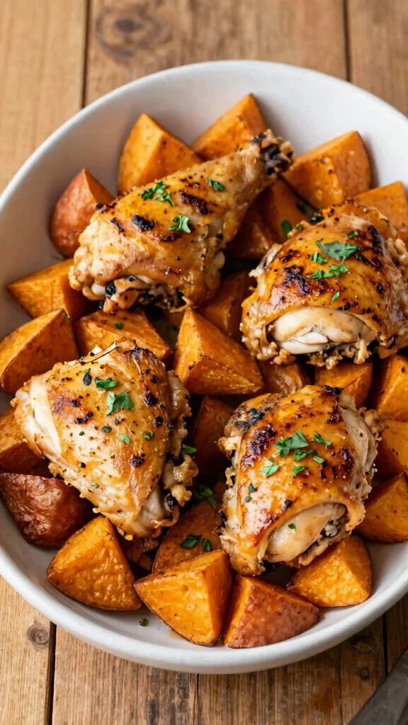 17 Kid-Friendly Chicken Recipes That Always Win - 11. Chicken and Sweet Potato Bake 1