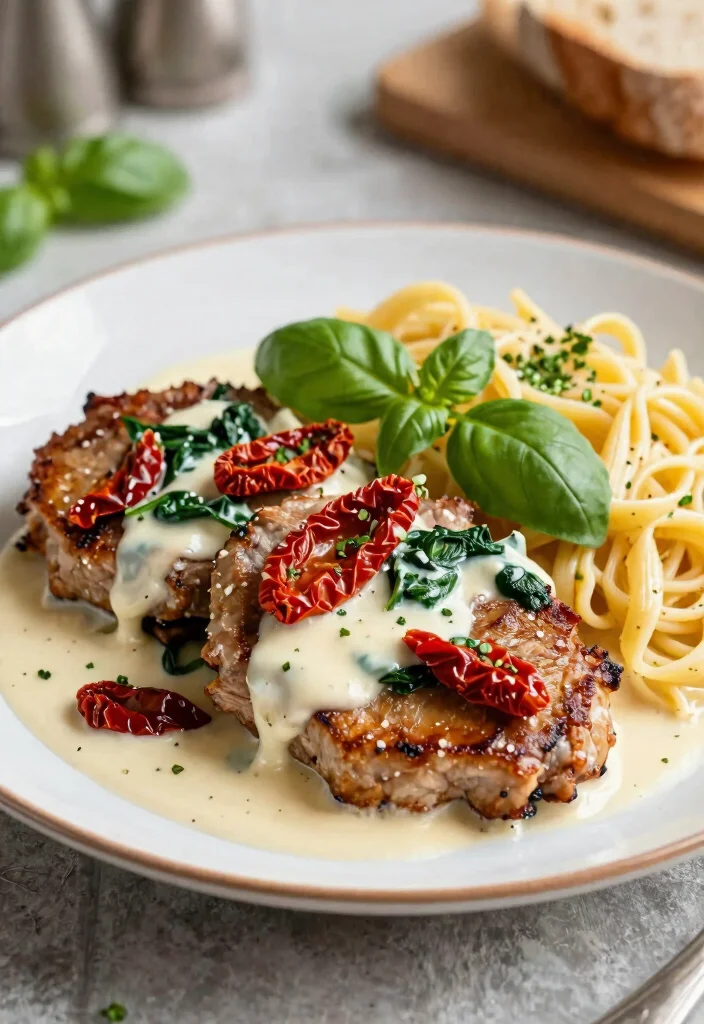 17 Simple Smothered Pork Chops Crock Pot: Creamy Slow Cooker Comfort Food - 10. Tuscan Smothered Pork Chops 1