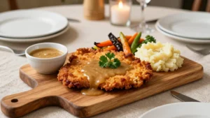 17-Star Pork Schnitzel with Dijon Gravy: European-Inspired Recipe