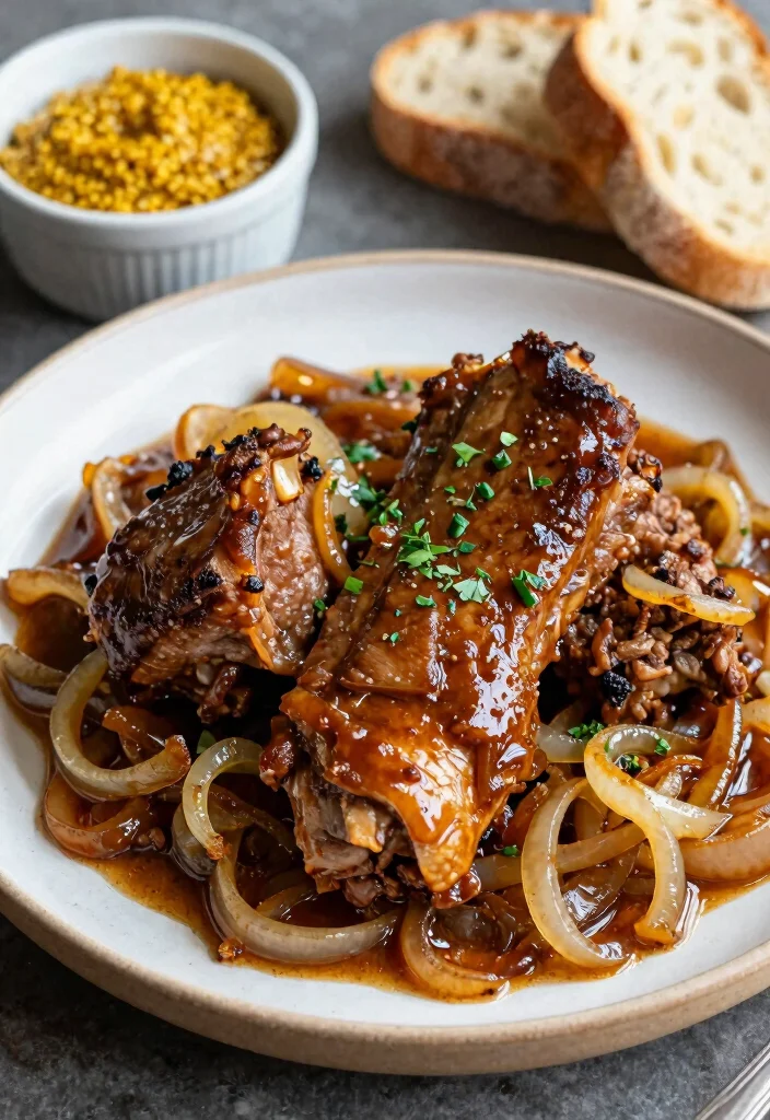 17 Tender Pork Shoulder Roast in Oven: Slow-Roasted Meat - 14. Beer Braised Pork Shoulder with Onions 1