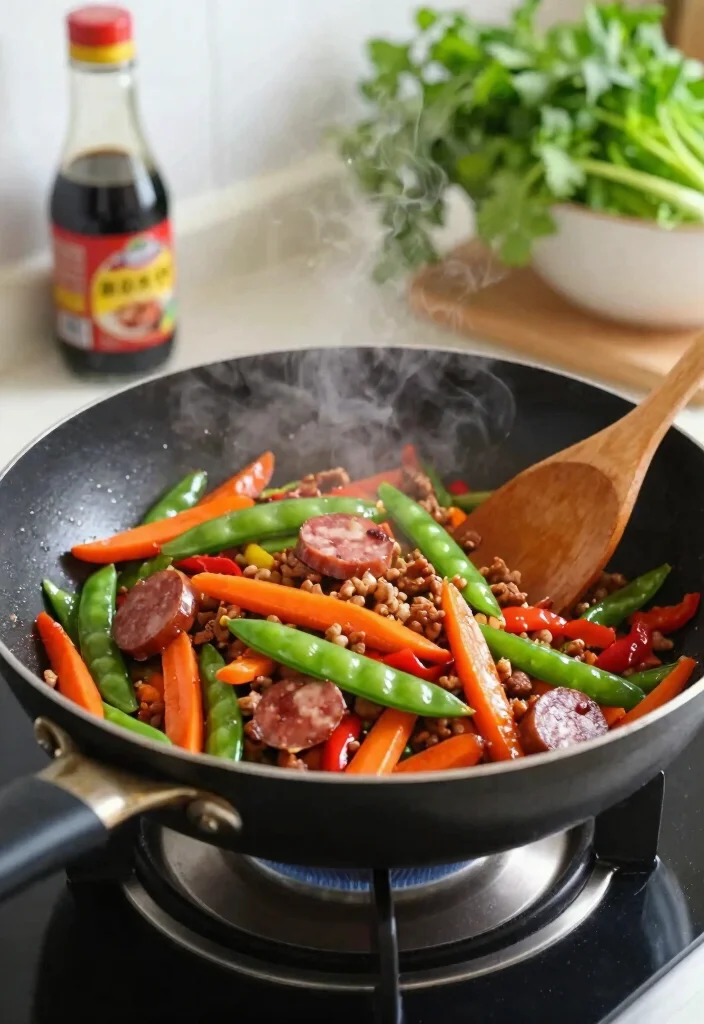 18 Best Ground Pork Sausage Recipes for Easy Dinners - 1. Savory Pork Sausage and Vegetable Stir-Fry 1