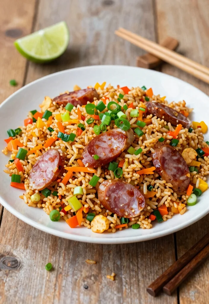 18 Best Ground Pork Sausage Recipes for Easy Dinners - 10. Pork Sausage Fried Rice 1
