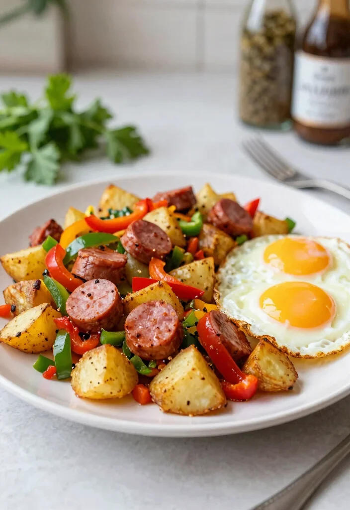 18 Best Ground Pork Sausage Recipes for Easy Dinners - 12. Spicy Pork Sausage and Potato Hash 1